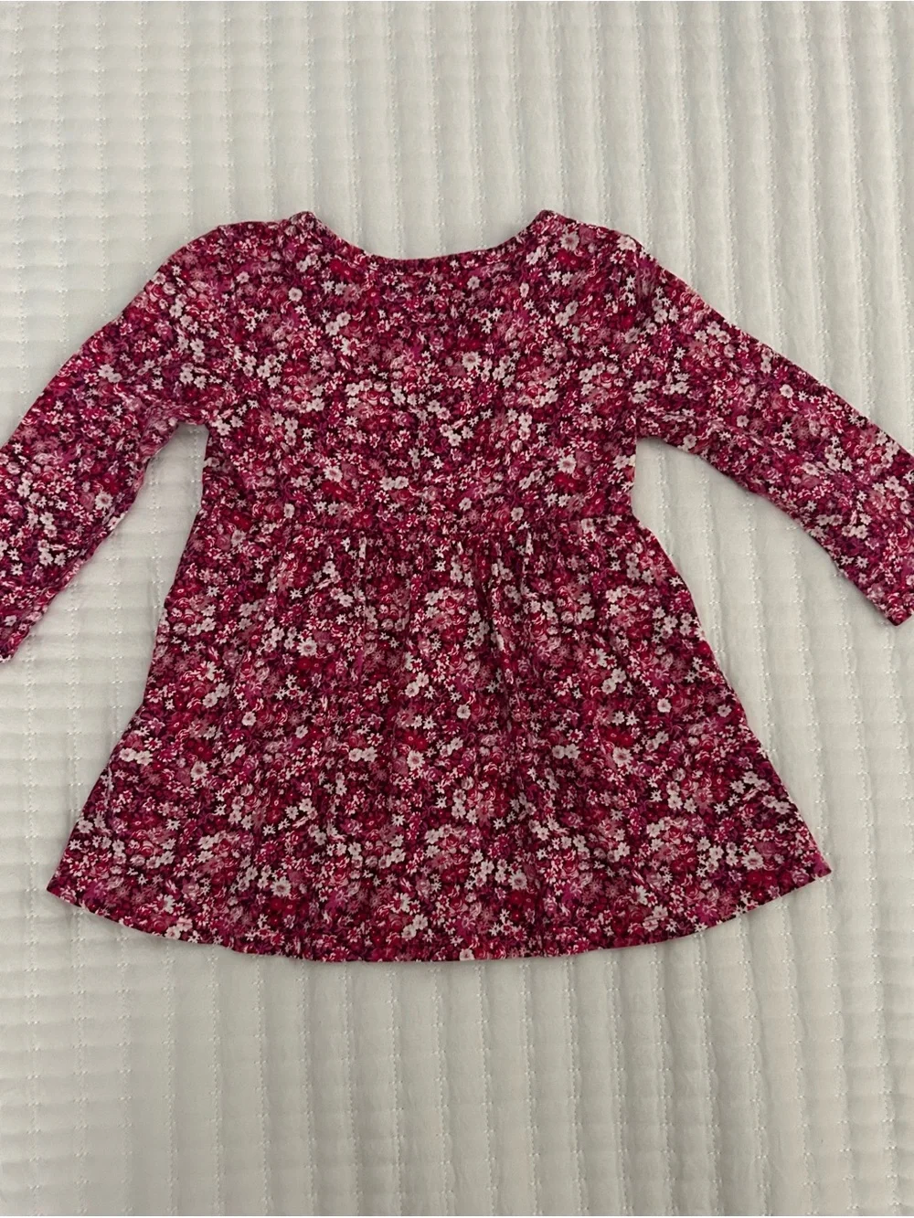 Baby GAP Pink Flowered Long-Sleeve Dress Size 18-24M